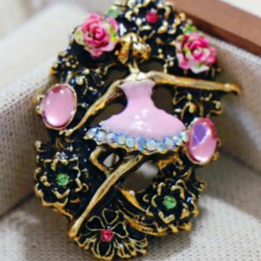 Luxury Openwork Dancer Brooch Classic Elegant Gift for Men Women