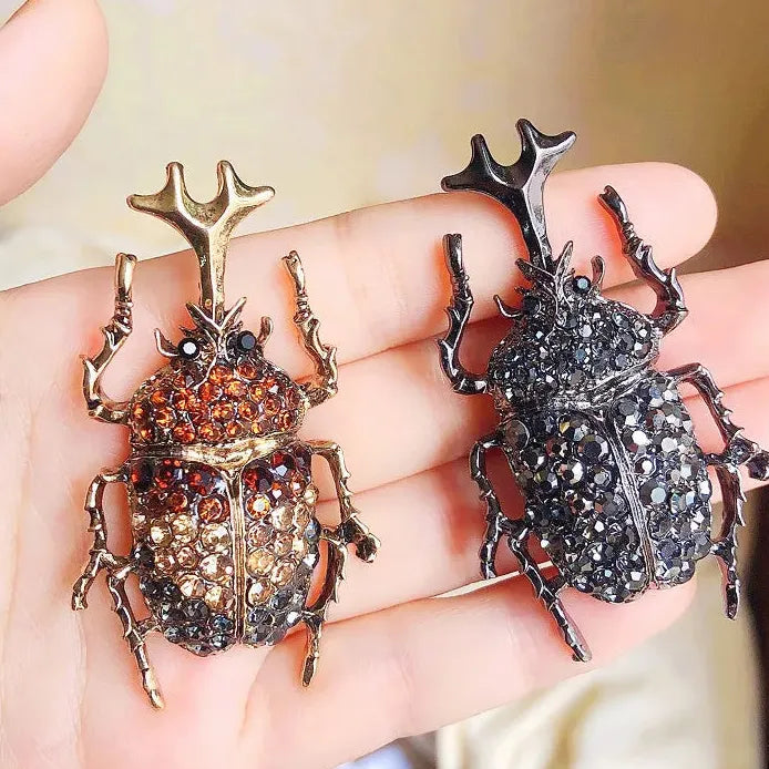 Luxury Insect Brooches Cicada Beetle Bee Mantis Pin for Women