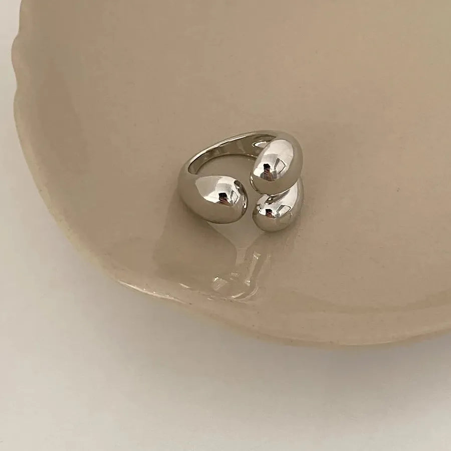 Thick Dome Geometric Ring Gold Silver Plated for Men Women Fashion Jewelry