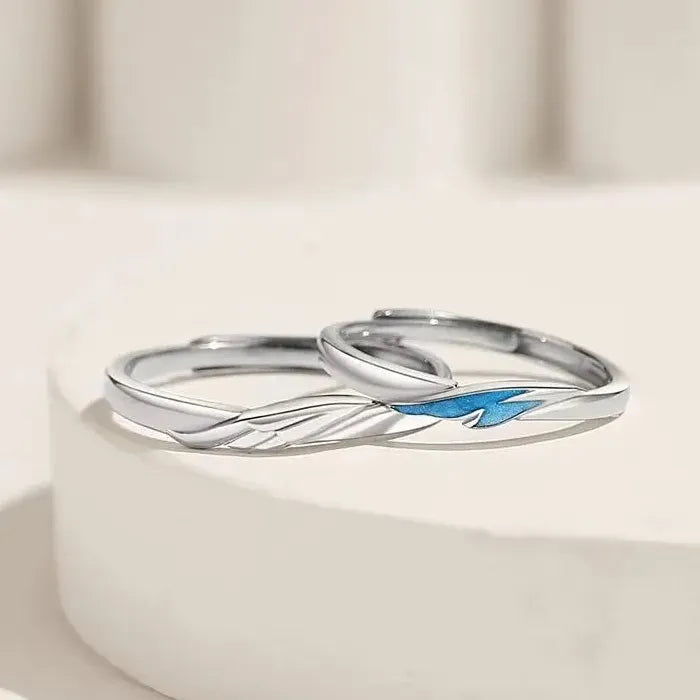 2Pcs Adjustable Astronaut Planet Rings for Women Men Trendy Jewelry