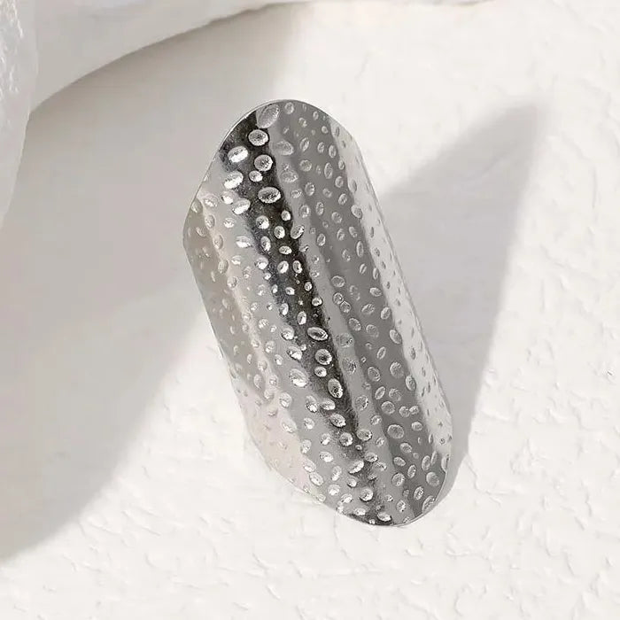 Stainless Steel Geometric Mood Tracker Ring for Women Gold Tone Jewelry