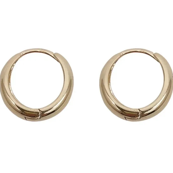 Copper Alloy Geometric Hoop Earrings Simple Versatile Daily Jewelry