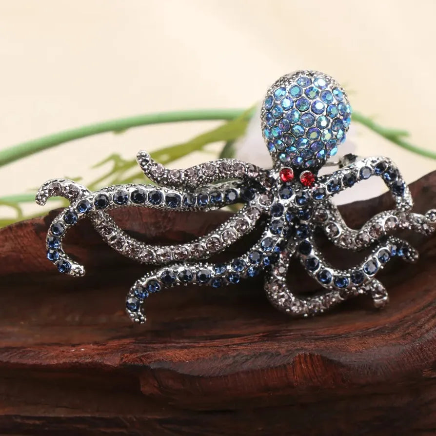 Classic Octopus Brooch Wedding Gift for Men & Women