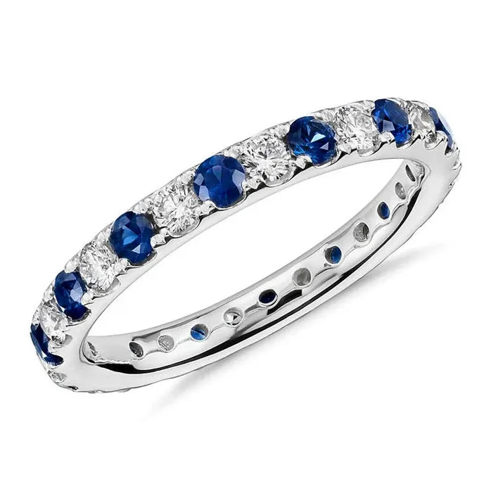 Stylish Blue Cubic Zirconia Brass Ring for Women Simple Design