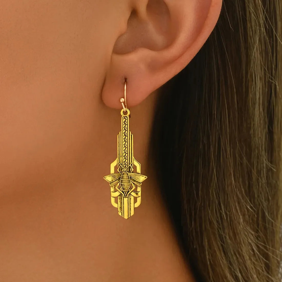 Vintage Cute Animals Zinc Alloy Metal Long Pendant Earrings for Women Gifts