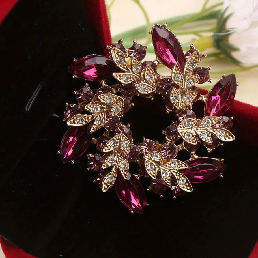 Classic Floral Brooch for Wedding Party Gift Women & Men Accessory