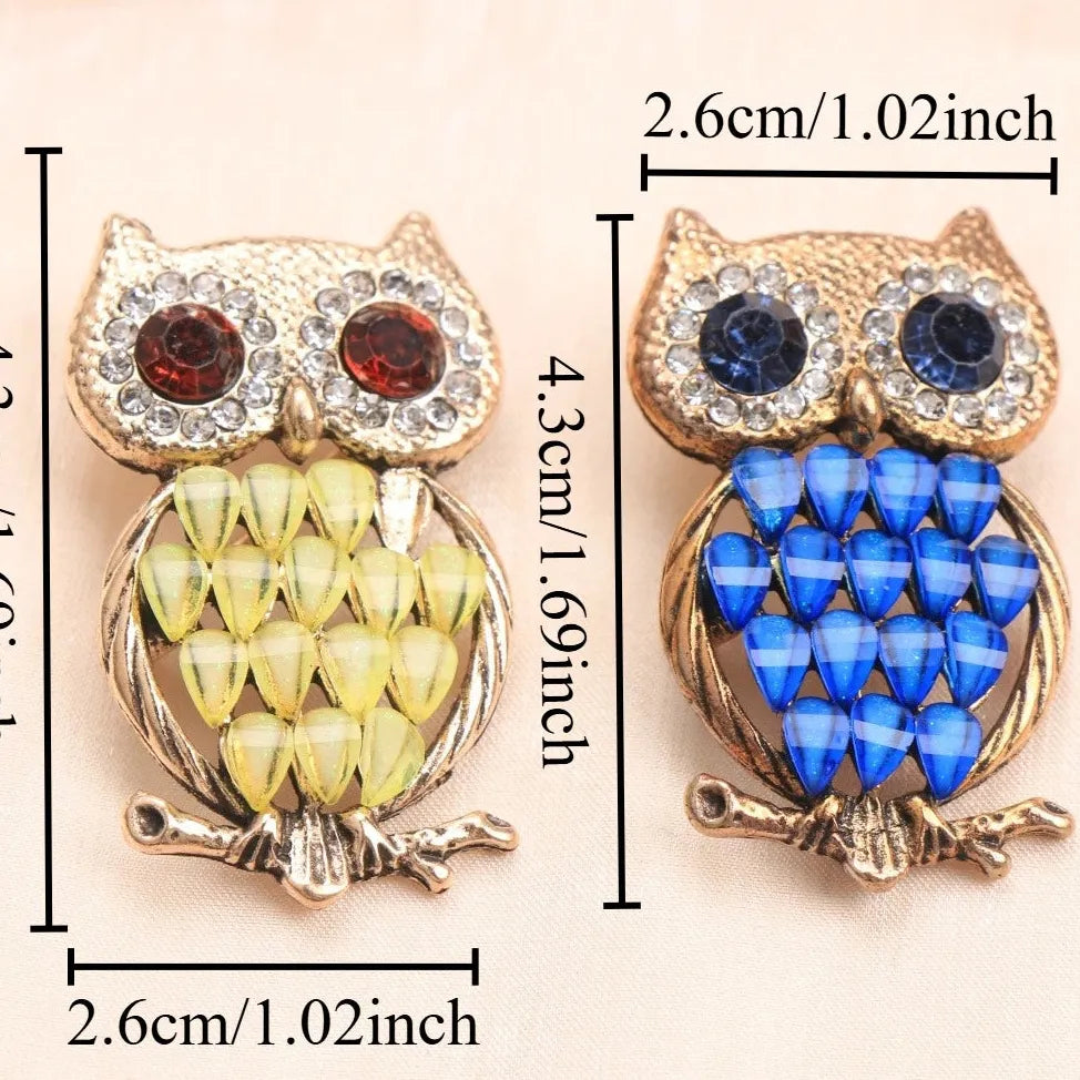 Elegant Owl Brooch Wedding Holiday Gift for Men & Women