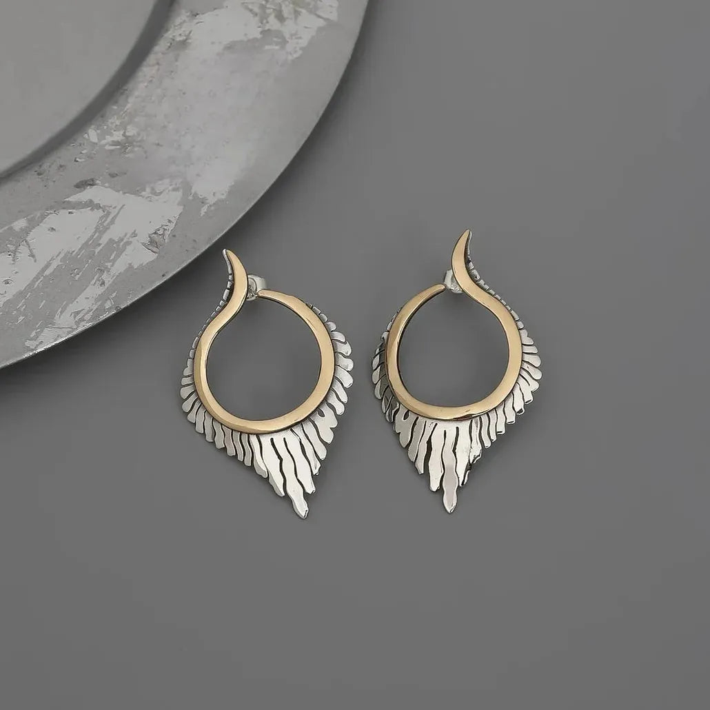 Bohemian Geometric Irregular Zinc Alloy Stud Earrings for Women