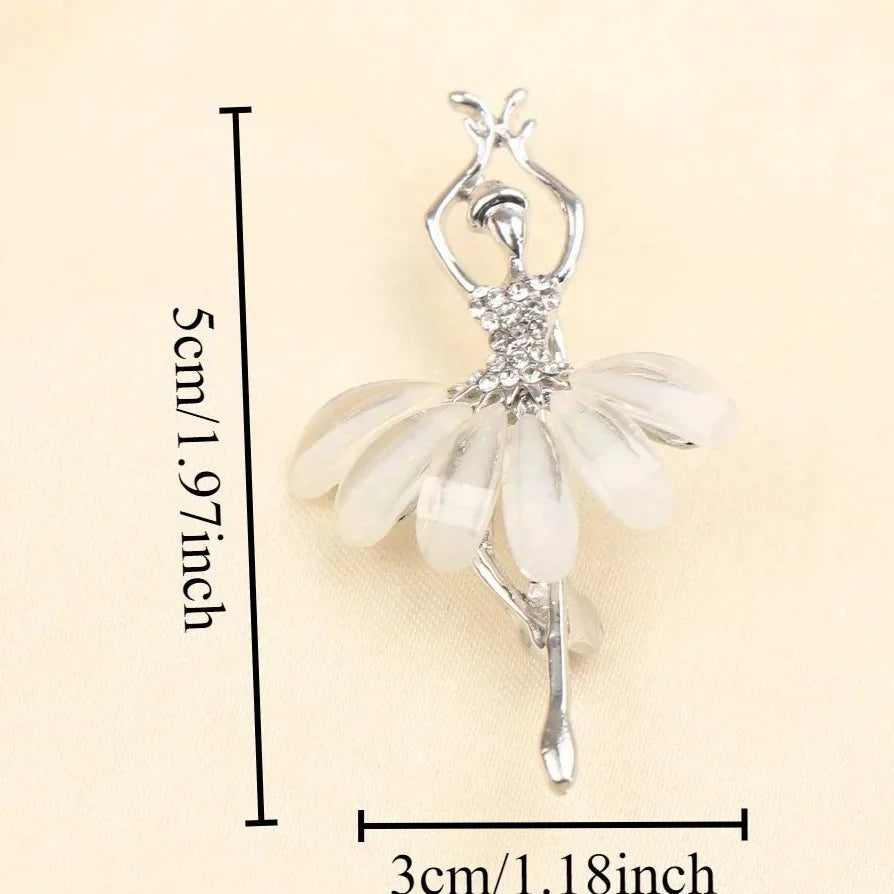 Luxury Classic Ballerina Brooch Jewelry Gift for Women and Men