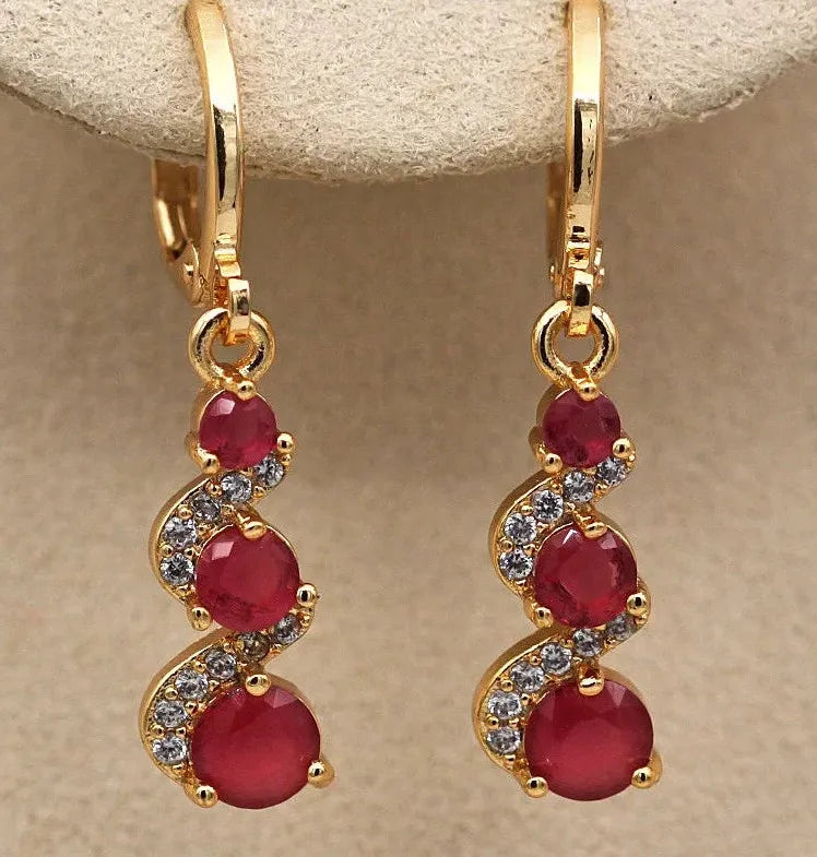 Women's Stud Earrings with Dazzling CZ Stone Sparkling Party Jewelry