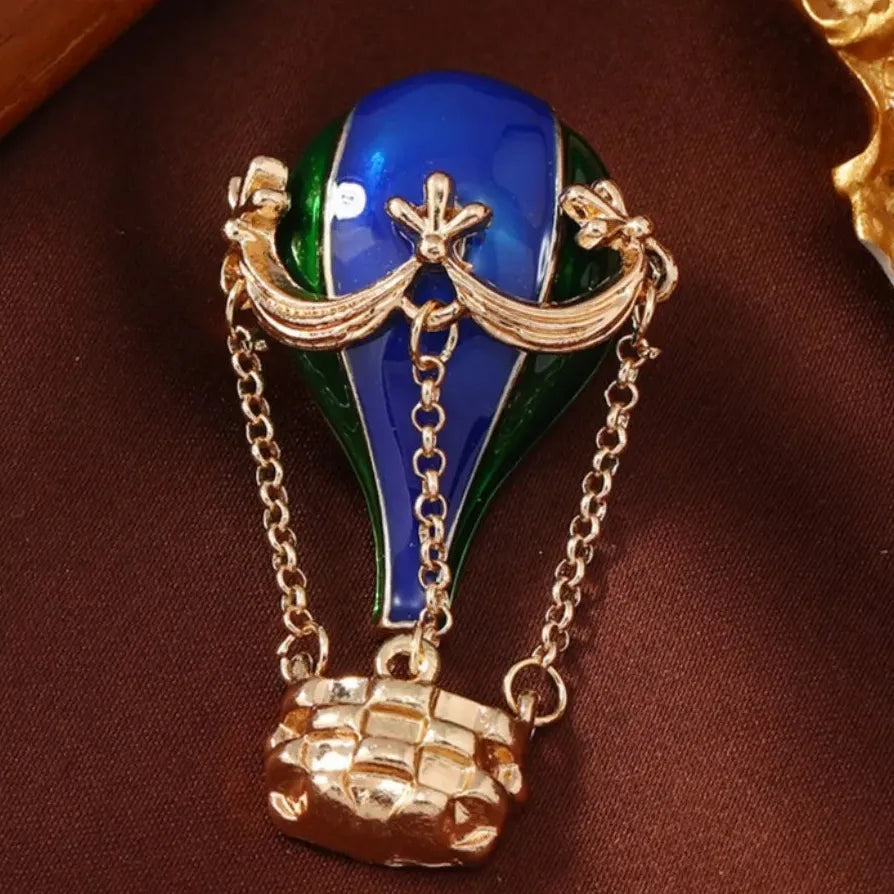 Luxury Hot Air Balloon Brooch Classic Gift for Men & Women
