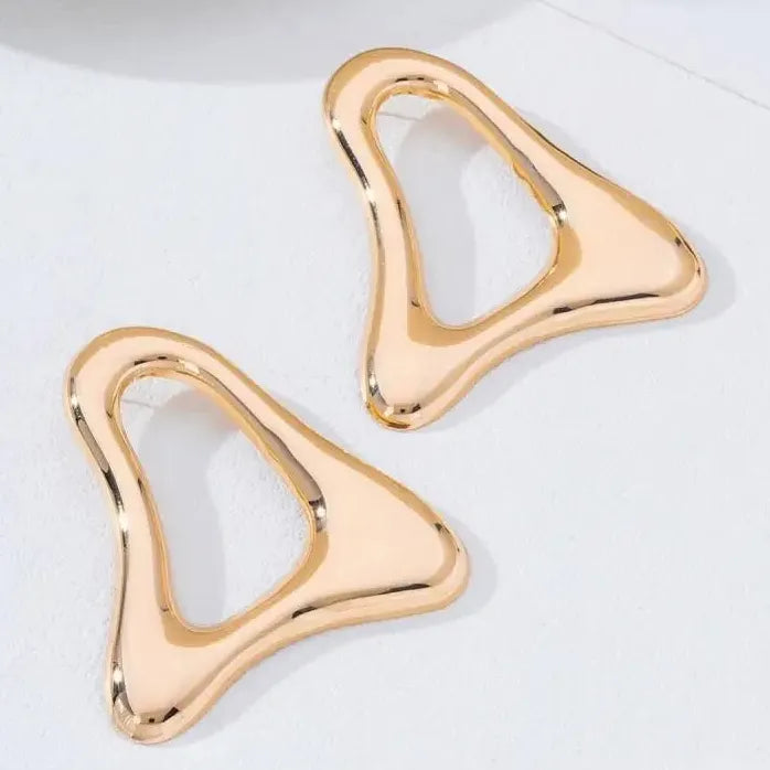 Exaggerated Retro Hollow Triangle Skeleton Drop Earrings Punk Hip-Hop Jewelry