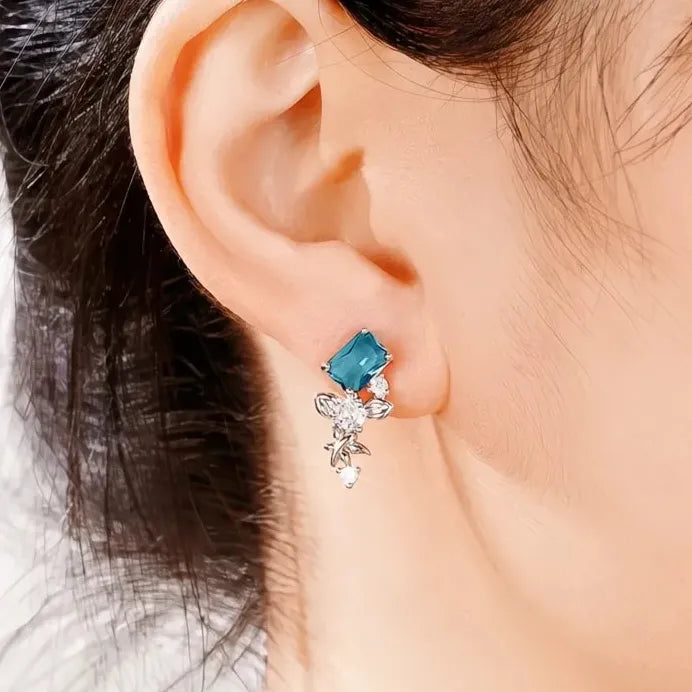 Trendy Women’s Geometric Cubic Zirconia Drop Earrings for Wedding Party