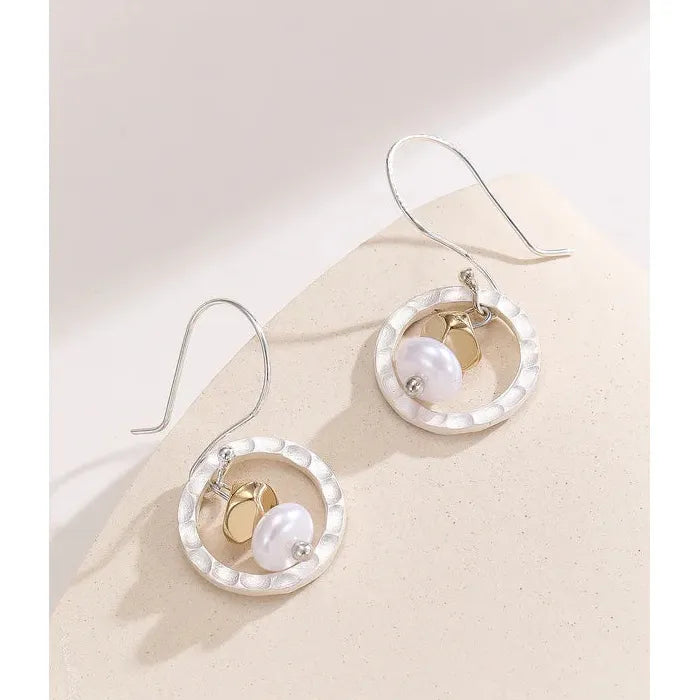 Retro Women's Hollow Circular Pendant Silver Zinc Alloy Earrings Wedding Jewelry Gifts