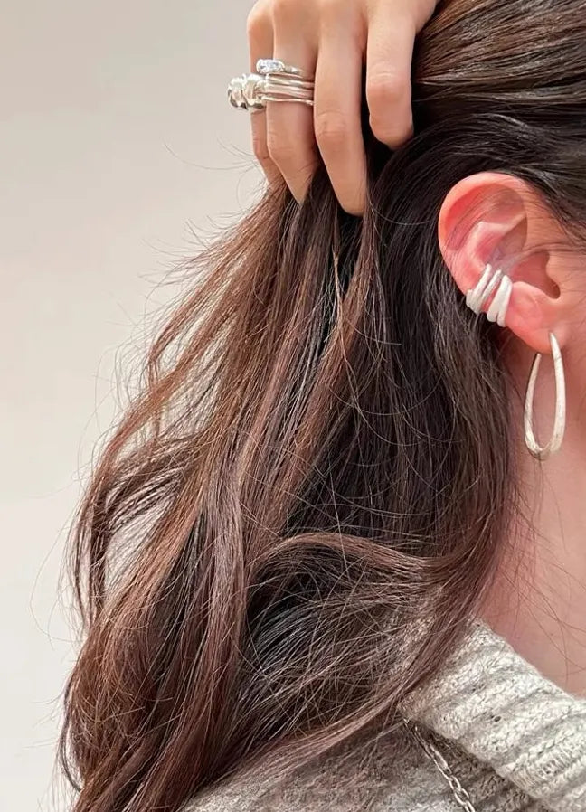 2024 Vintage Water Drop Hoop Earrings Copper Alloy Unisex Jewelry Gift