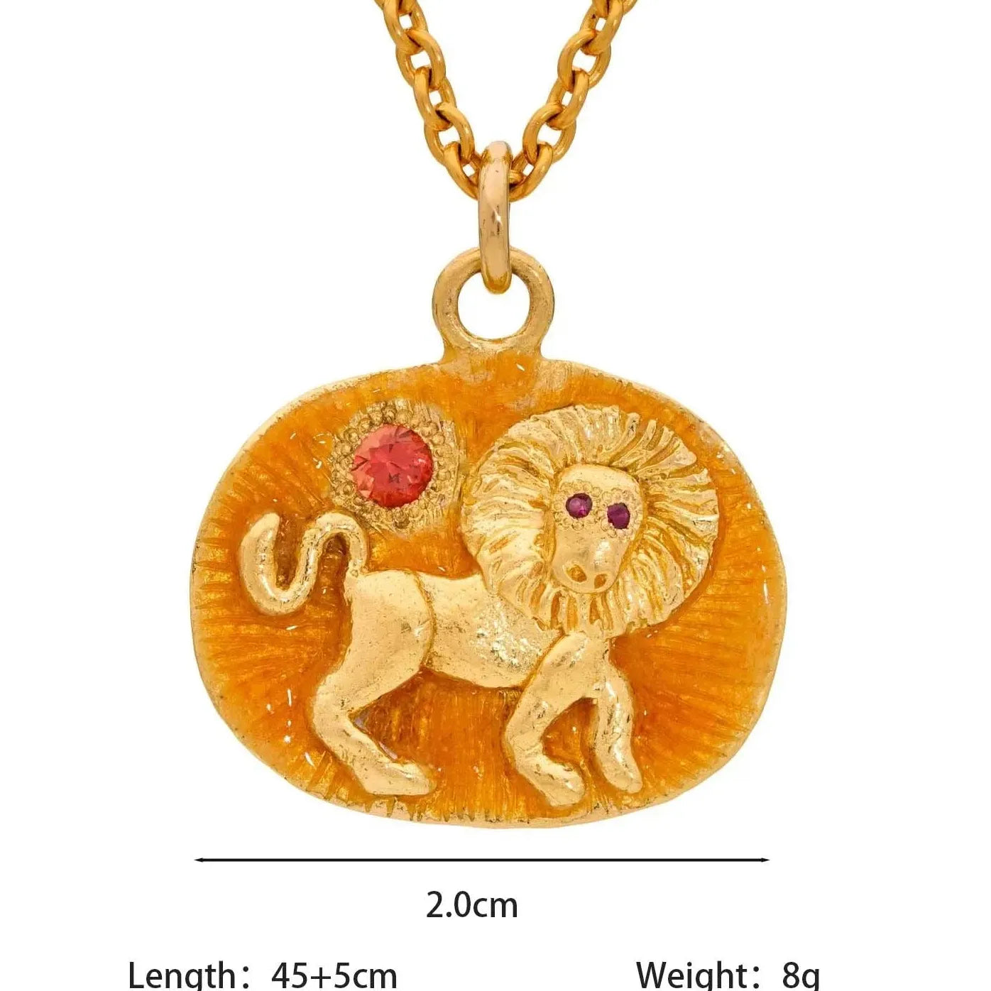 Stainless Steel Vintage Enamel Zodiac Coin Pendant Necklace 12 Constellations Jewelry