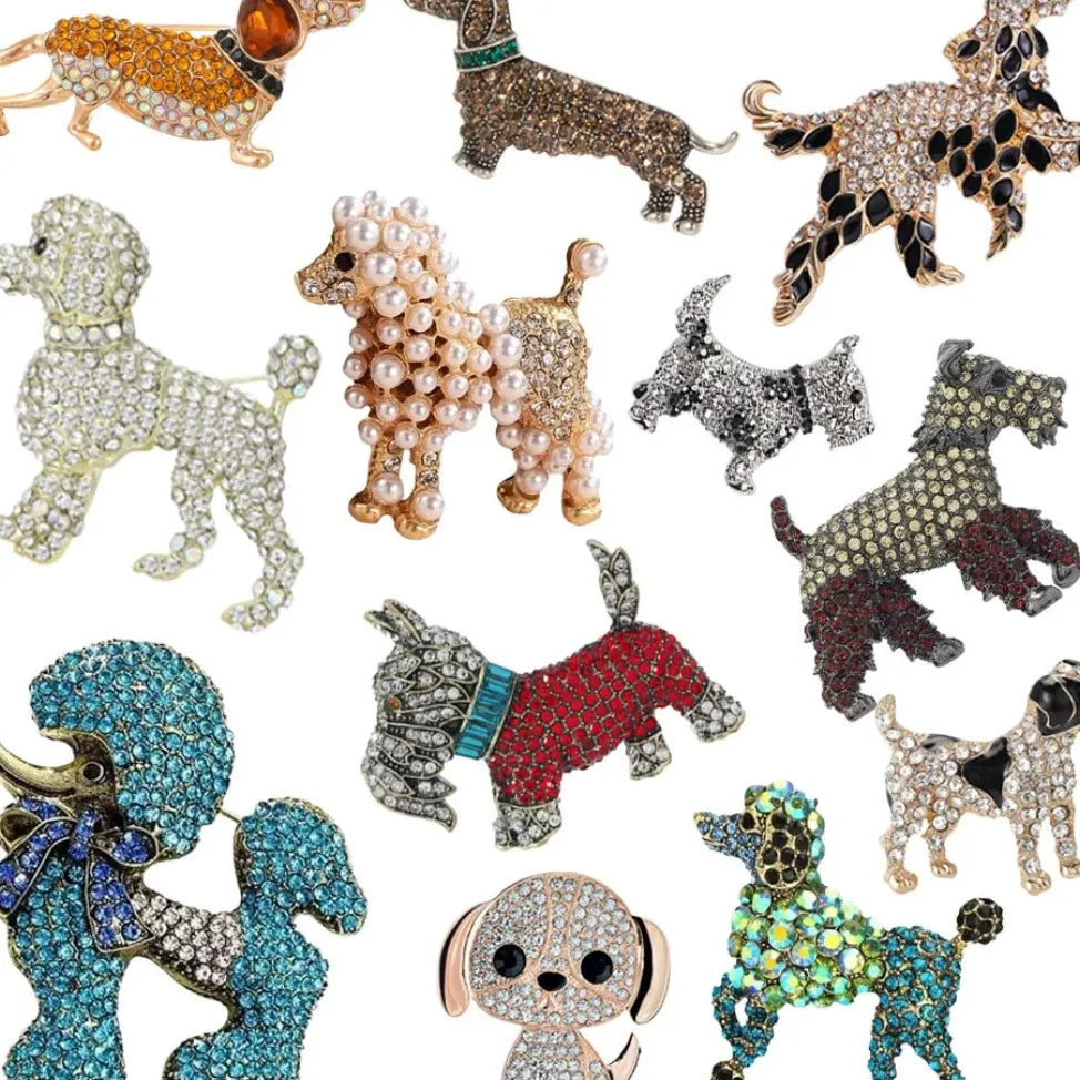Luxury Classic Puppy Brooch Gift for Men and Women