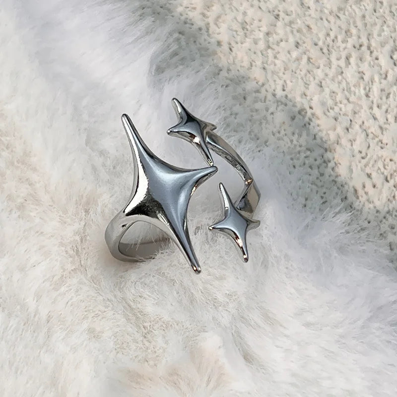 316L Stainless Steel Ocean Series Rings for Women Sea Star Crab Butterfly Hypoallergenic