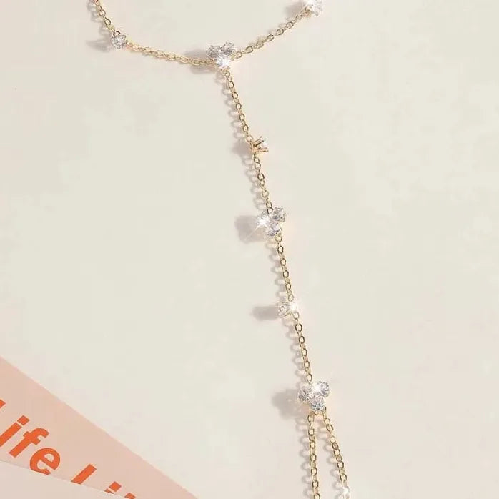2026 Luxury Rhinestone Flower Crystal Adjustable Copper Bracelet for Women Girls