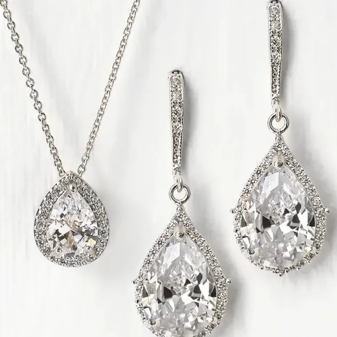 Elegant Geometric Drop Earrings for Women with Cubic Zirconia Gift