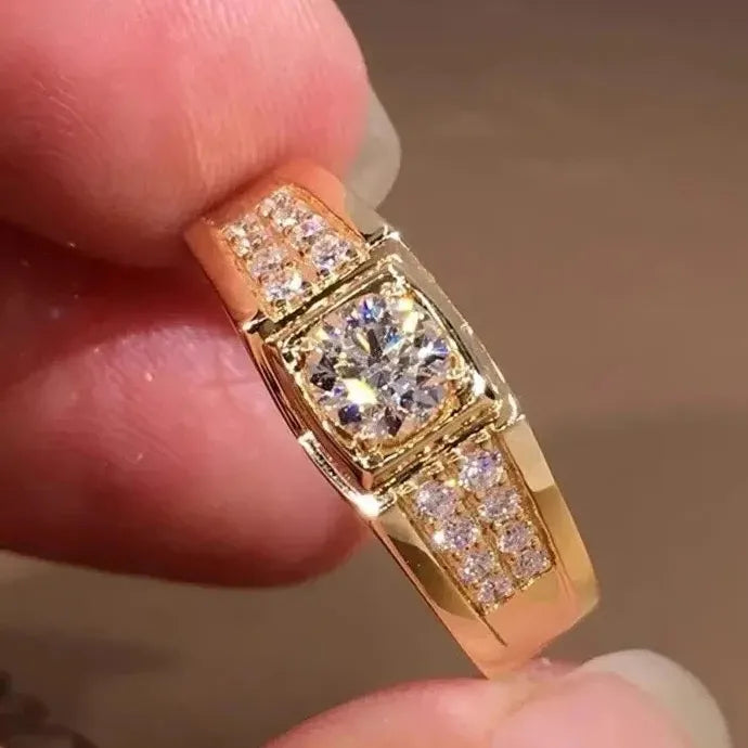 European American Full Diamond Fashion Ring Zinc Alloy Acrylic Women Jewelry