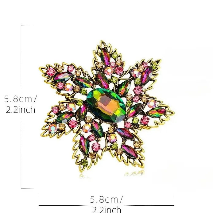 Classic Floral Brooch Wedding Party Jewelry Accessory for Women