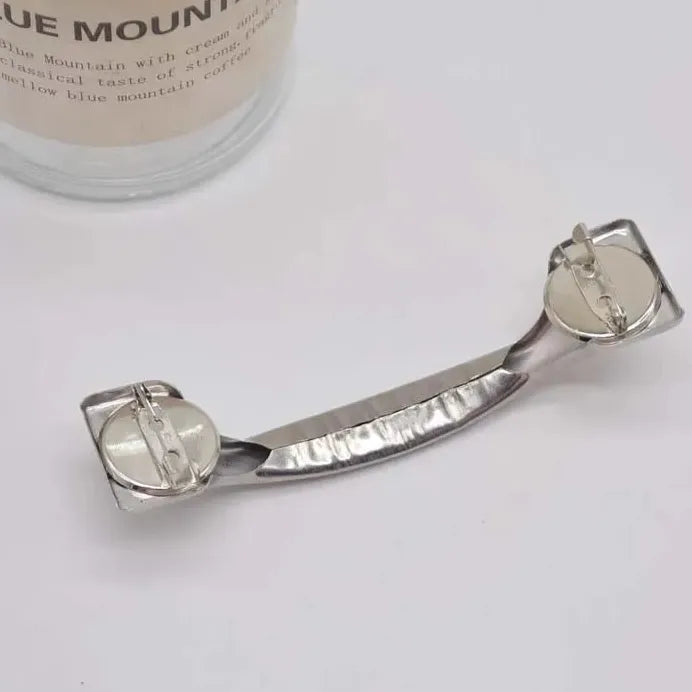 Punk Y2K Metal Door Handle Brooch Zinc Alloy Pin Accessory for Women Men