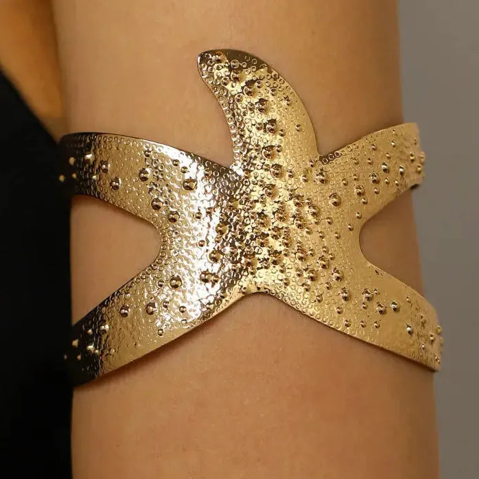 Personalized Geometric Metal Starfish Arm Bangles for Women Bohemian Bracelet