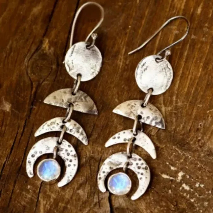 Creative Geometry Zinc Alloy Pendant Earrings for Women Vintage Party Gifts