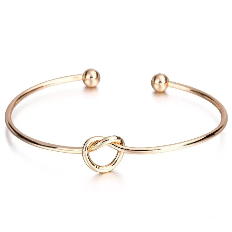 Gold Geometric Stainless Steel Adjustable Cuff Bracelet Women's Jewelry
