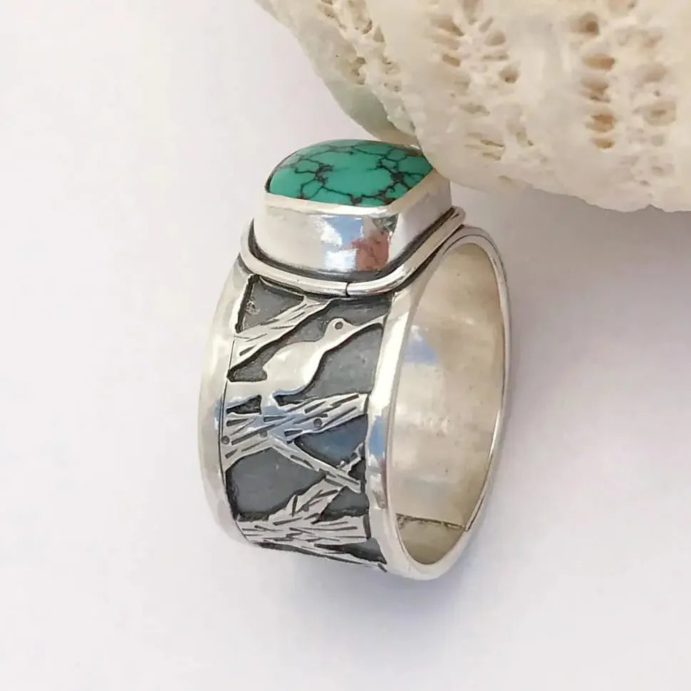 Retro Resin Zinc Alloy Ring for Women European American Simple Elegant Jewelry