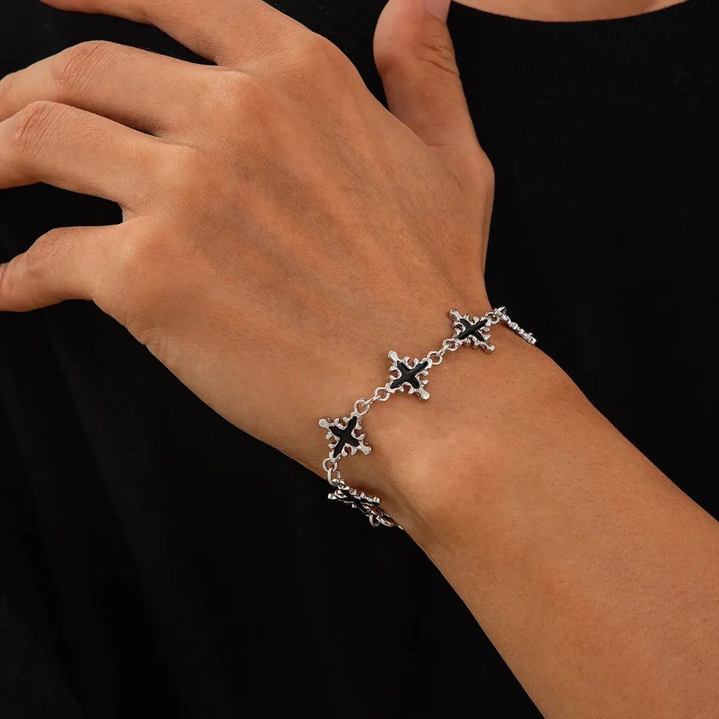 Hiphop Punk Geometric Rivet Bracelet for Men Women Metal Jewelry Accessory