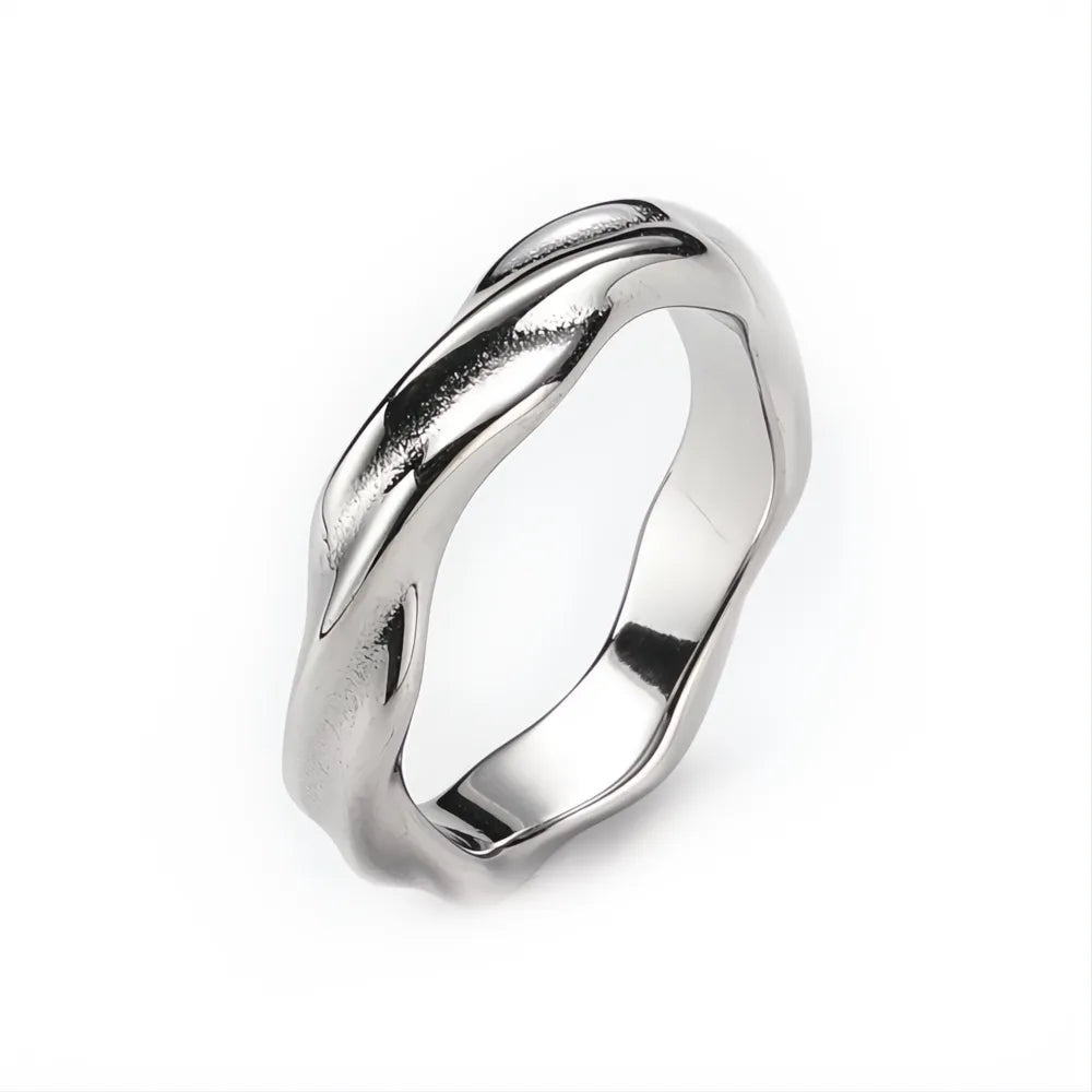 Vintage Black Mobius Ring 316L Stainless Steel – Gothic Punk Couple Ring