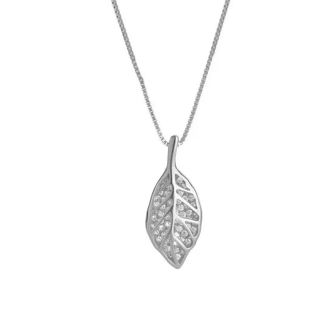 Feather Pendant Zinc Alloy Necklace for Women Elegant Choker Chain