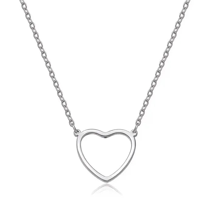 Minimalist Heart Pendant Necklace Copper Alloy Trendy Jewelry for Women