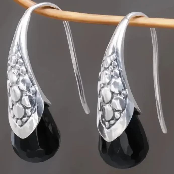 Vintage Luxury Women Drop Earrings Geometric Metal Copper Alloy Jewelry