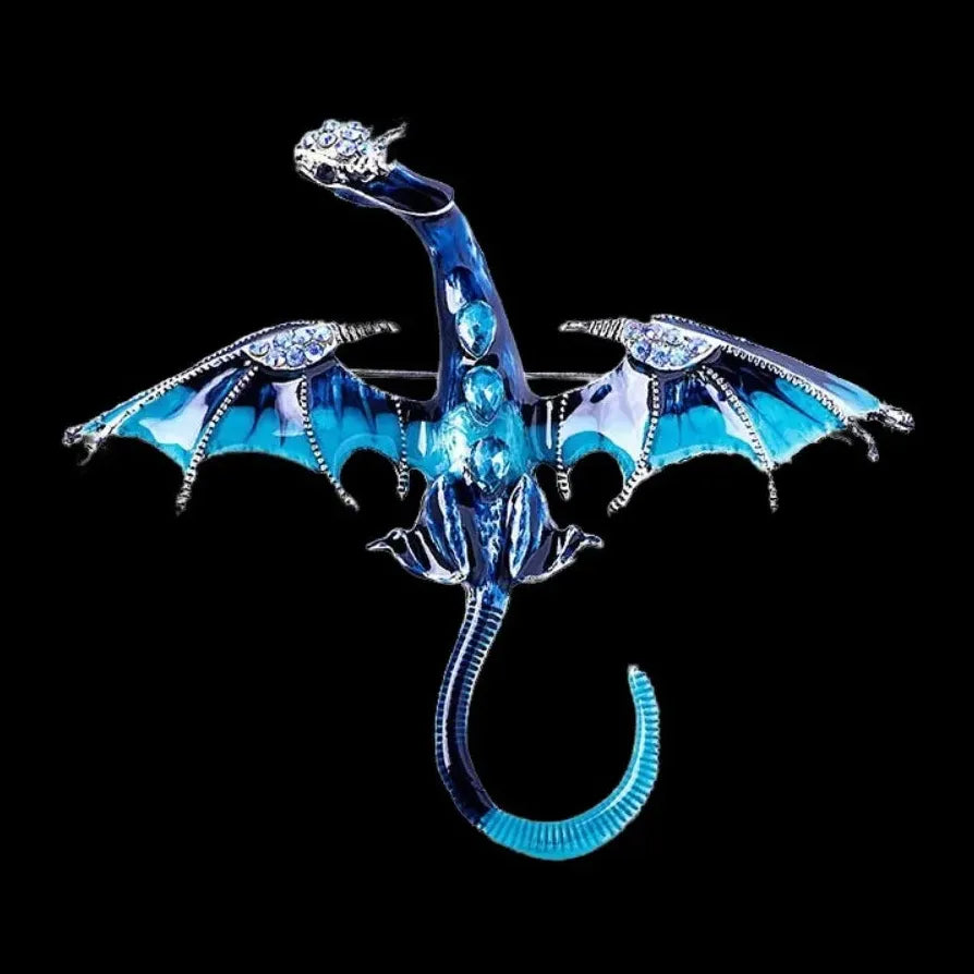 Vintage Chinese Dragonfly Dragon Brooch Pin Classic Jewelry Gift