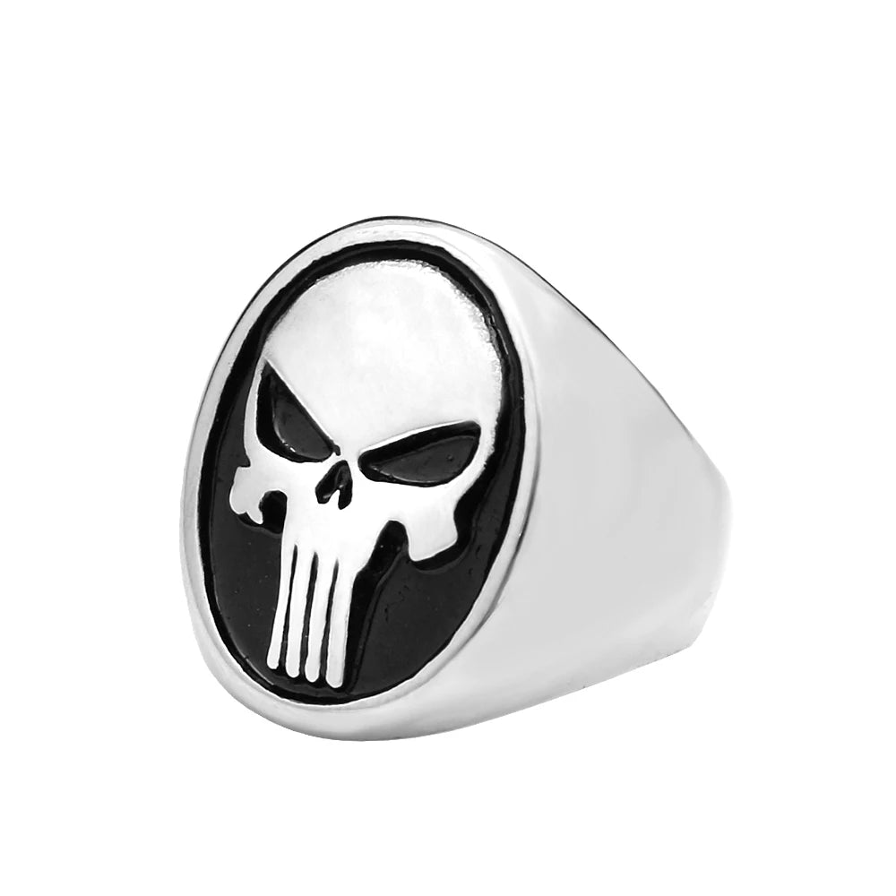 Punk Vintage Gothic Skull Ring Stainless Steel Unisex Fashion Amulet Jewelry