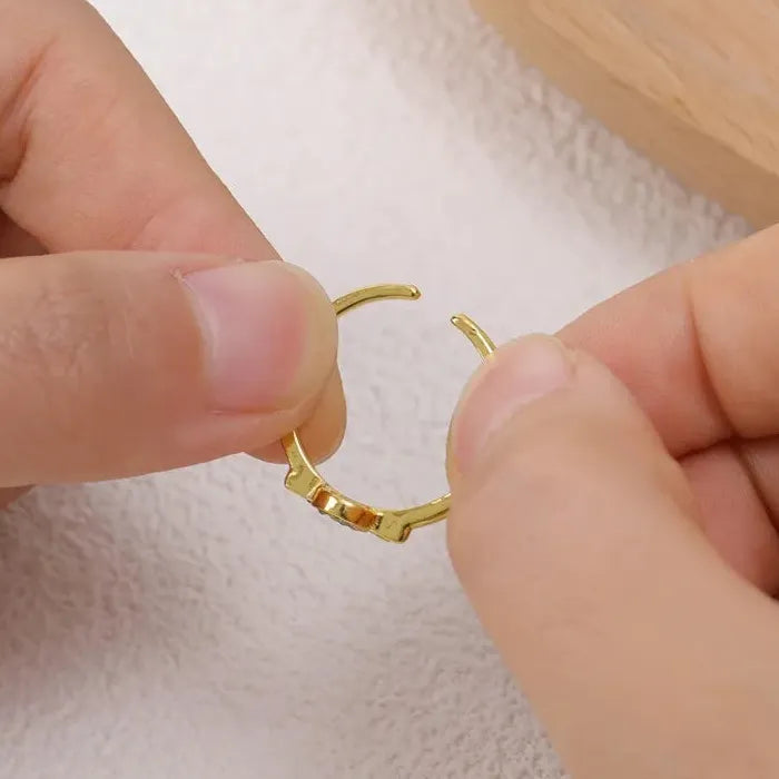 Adjustable 2pc Sun Moon Star Couple Rings for Women Romantic Gift Jewelry