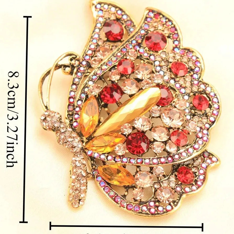 Classic Butterfly Insect Brooch Wedding Gift for Women Elegant Style