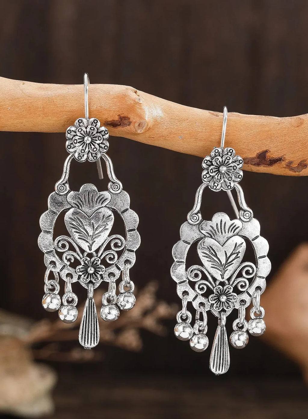 Bohemian Water Drop Long Geometric Alloy Dangle Earrings for Women