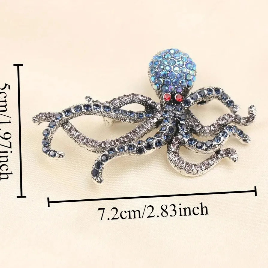 Classic Octopus Brooch Wedding Gift for Men & Women