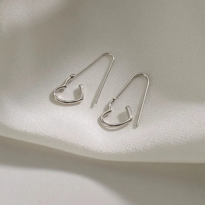 Stainless Steel Punk Paperclip Safety Pin Stud Earrings Gothic Jewelry