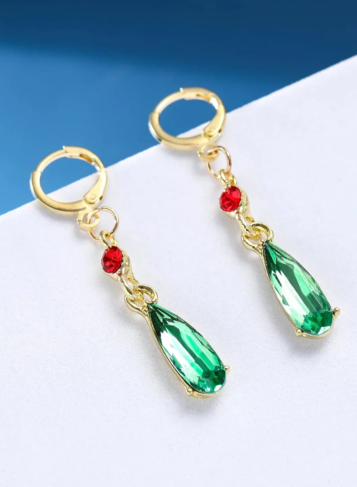 Elegant Zinc Alloy Earrings Women Hayao Miyazaki Howl's Moving Castle Red Beads Gift
