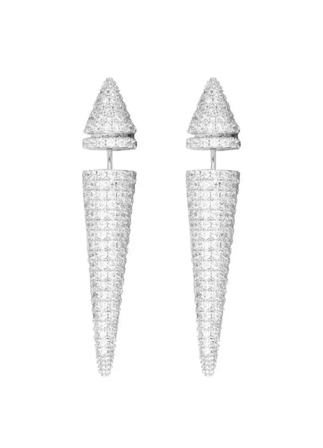 2024 Copper Alloy Cone Earrings Cyberpunk Unisex Jewelry Gift Punk Studs