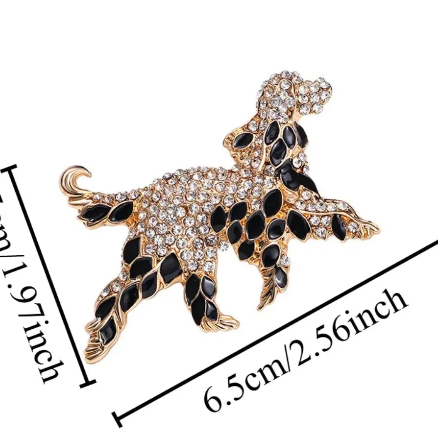 Luxury Classic Poodle Brooch Animal Pin Jewelry Gift for Women