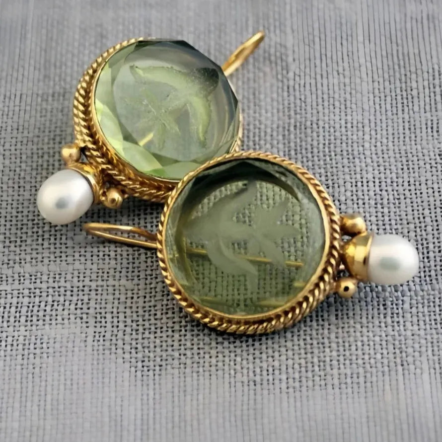 Elegant Vintage Geometric Pearl Drop Earrings Women Zinc Alloy Bridal Jewelry Gift