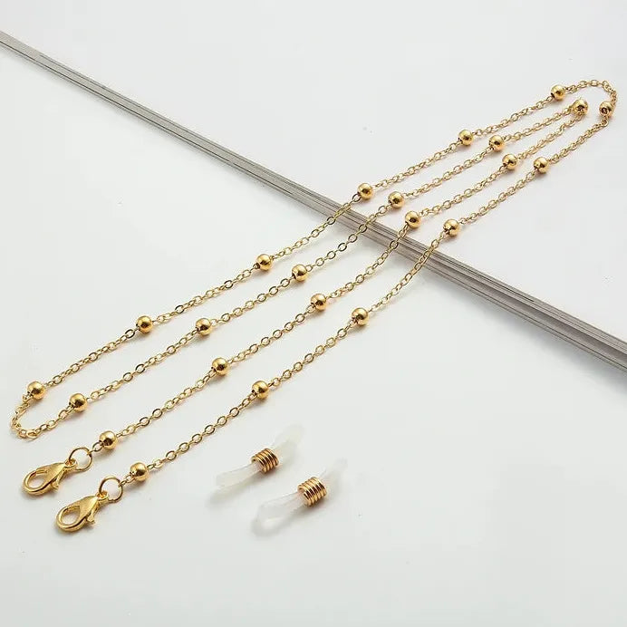 Silver Sparkling Zinc Alloy Geometric Glasses Chain Anti-Falling Cord Gift