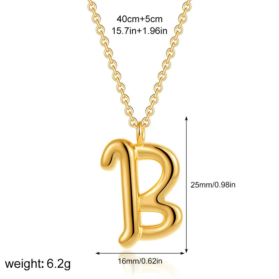 18K Gold Plated A-Z Initial Necklace Waterproof Alphabet Choker Jewelry Gift Women