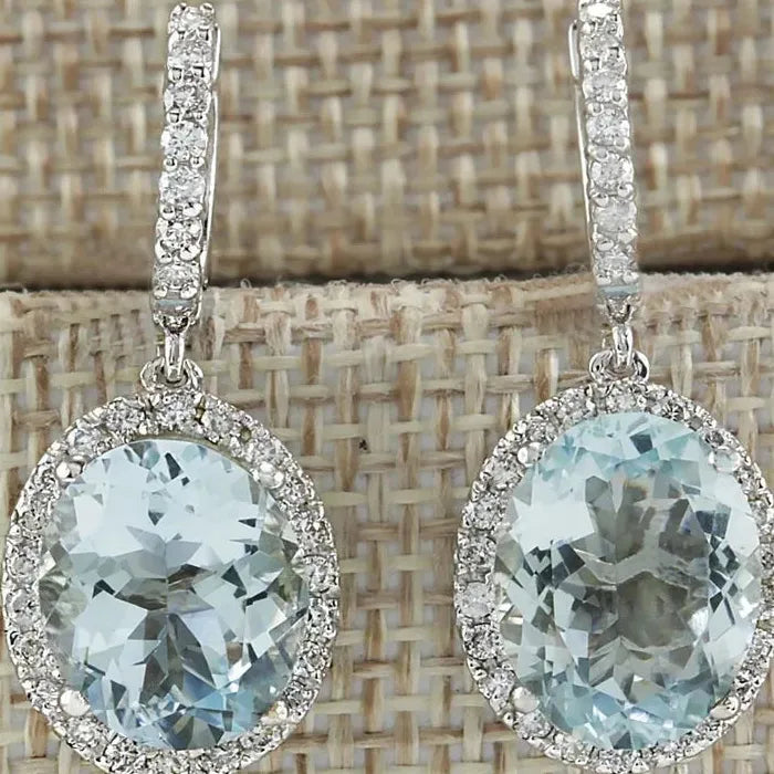 Exquisite Geometric Zircon Inlay Drop Earrings Glass Zinc Alloy Holiday Dress